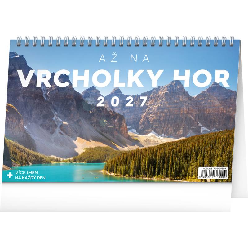 NOTIQUE Stolní kalendář Až na vrcholky hor 2027, 23,1 x 14,5 cm NOTIQUE Stolní kalendář Až na vrcholky hor 2027, 23,1 x 14,5 cm