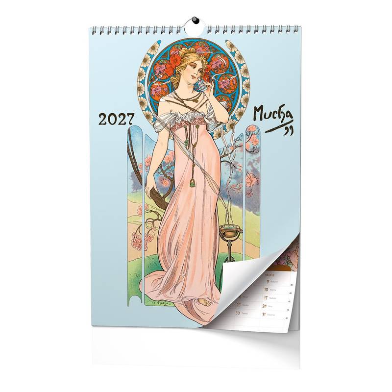 Nástěnný poznámkový kalendář A3 - Alfons Mucha 2027 Nástěnný poznámkový kalendář A3 - Alfons Mucha 2027
