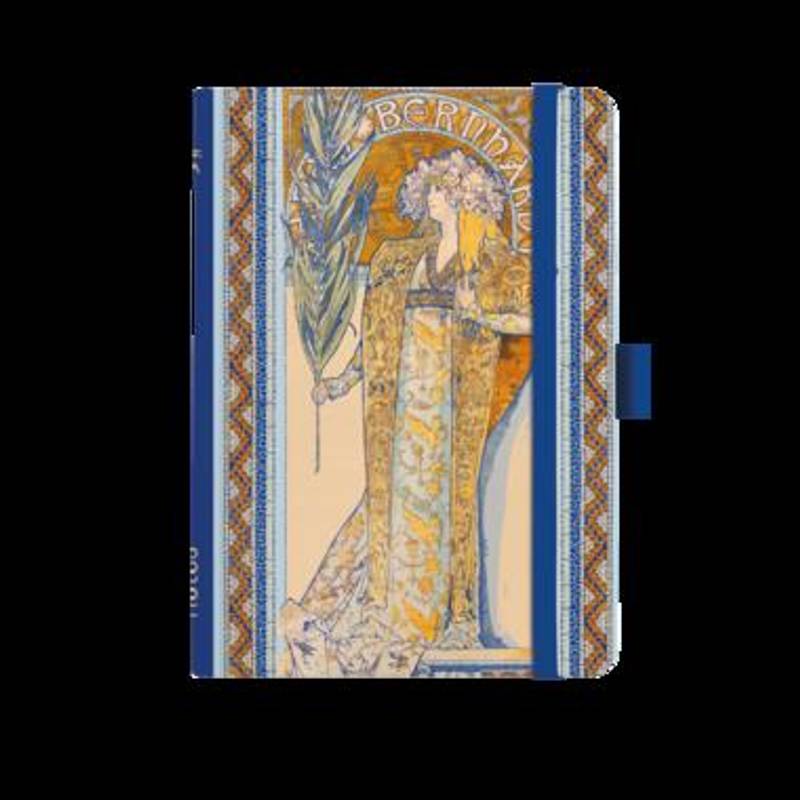 Notes A5 Premium 120g - Alfons Mucha 2027 - linky - Modrý Notes A5 Premium 120g - Alfons Mucha 2027 - linky - Modrý