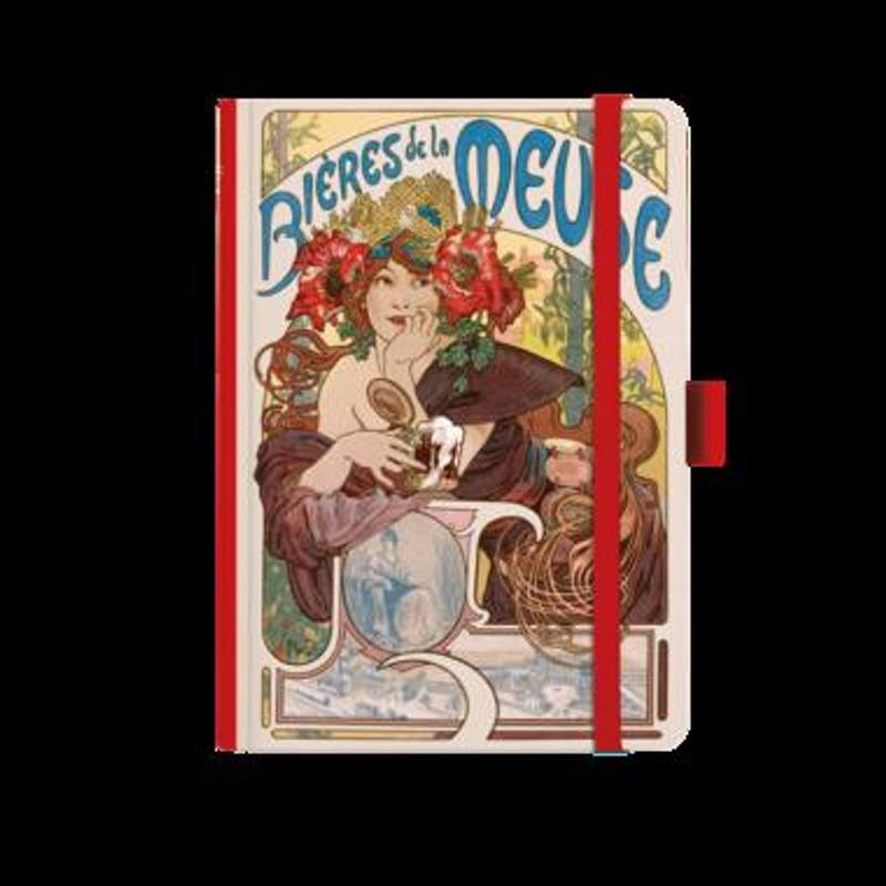 Notes A5 Premium 120g - Alfons Mucha 2027 - prázdný - Červený Notes A5 Premium 120g - Alfons Mucha 2027 - prázdný - Červený
