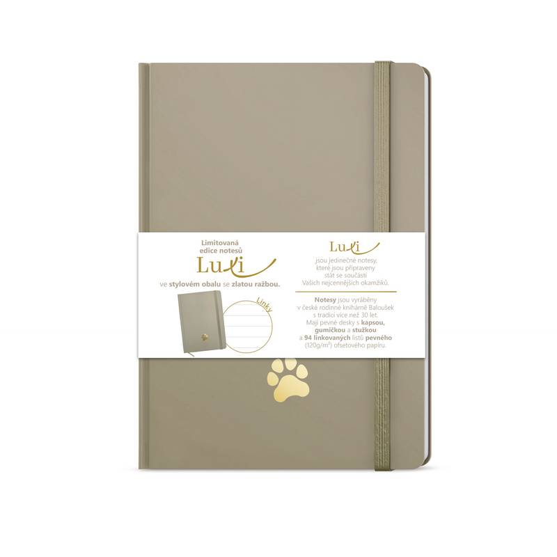 Notes Luxi linky - A5 - lamino - moka Notes Luxi linky - A5 - lamino - moka