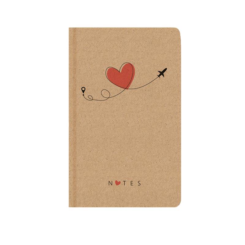Notes tečkovaný - A5 - kraft - Letadlo Notes tečkovaný - A5 - kraft - Letadlo