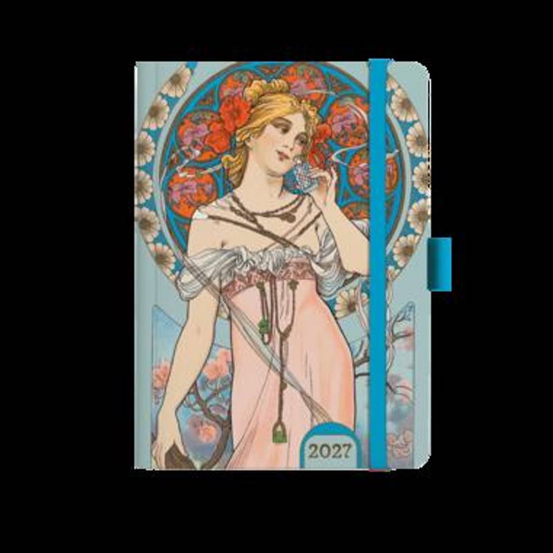 Týdenní diář A5 - Alfons Mucha 2027 - Modrý Týdenní diář A5 - Alfons Mucha 2027 - Modrý