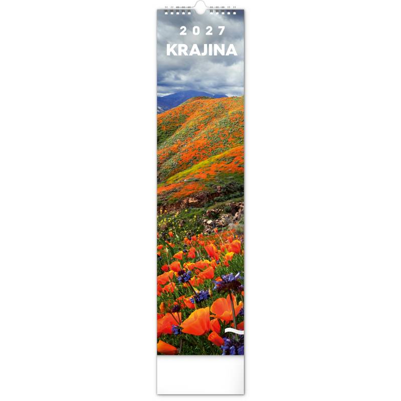 NOTIQUE Nástěnný kalendář Země CZ/SK 2027, 12 x 48 cm NOTIQUE Nástěnný kalendář Země CZ/SK 2027, 12 x 48 cm