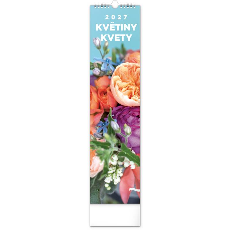 NOTIQUE Nástěnný kalendář Květiny – Květiny CZ/SK 2027, 12 x 48 cm NOTIQUE Nástěnný kalendář Květiny – Květiny CZ/SK 2027, 12 x 48 cm