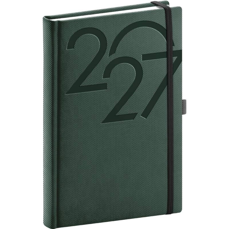 NOTIQUE Denný diár Ajax 2027, zelený, 15 x 21 cm NOTIQUE Denný diár Ajax 2027, zelený, 15 x 21 cm