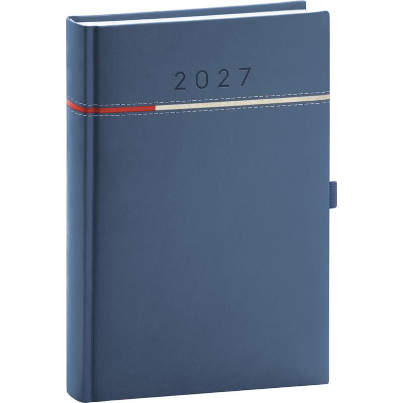 NOTIQUE Denní diář Tomy 2027, modro-červený, 15 x 21 cm NOTIQUE Denní diář Tomy 2027, modro-červený, 15 x 21 cm