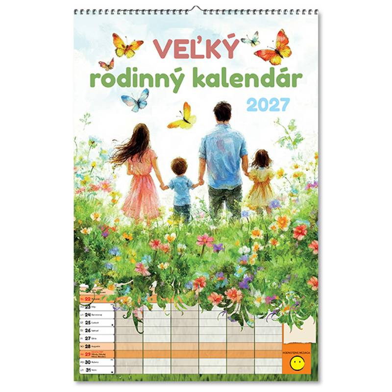 Nástenný kalendár Veľký rodinný kalendár 2027 Nástenný kalendár Veľký rodinný kalendár 2027