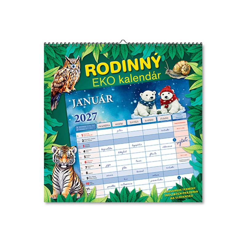 Nástenný kalendár Rodinný EKO kalendár 2027 Nástenný kalendár Rodinný EKO kalendár 2027
