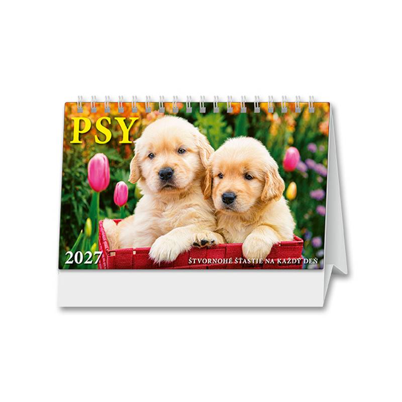 Stolový kalendár Psy 2027 Stolový kalendár Psy 2027