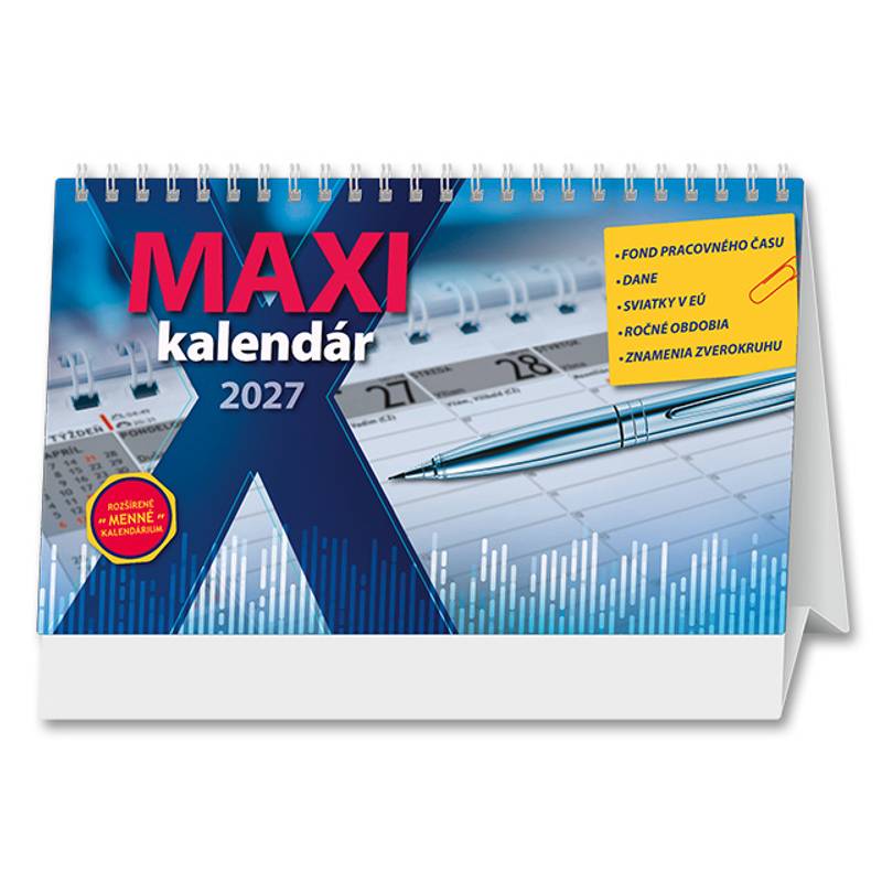 Stolový kalendár Maxi 2027 Stolový kalendár Maxi 2027
