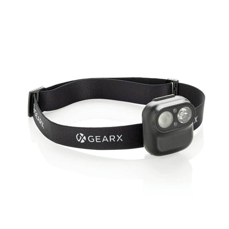 Gear X RCS čelová lampa z rec. plastu s pohybovým senzorom, čierna Gear X RCS čelová lampa z rec. plastu s pohybovým senzorom, čierna