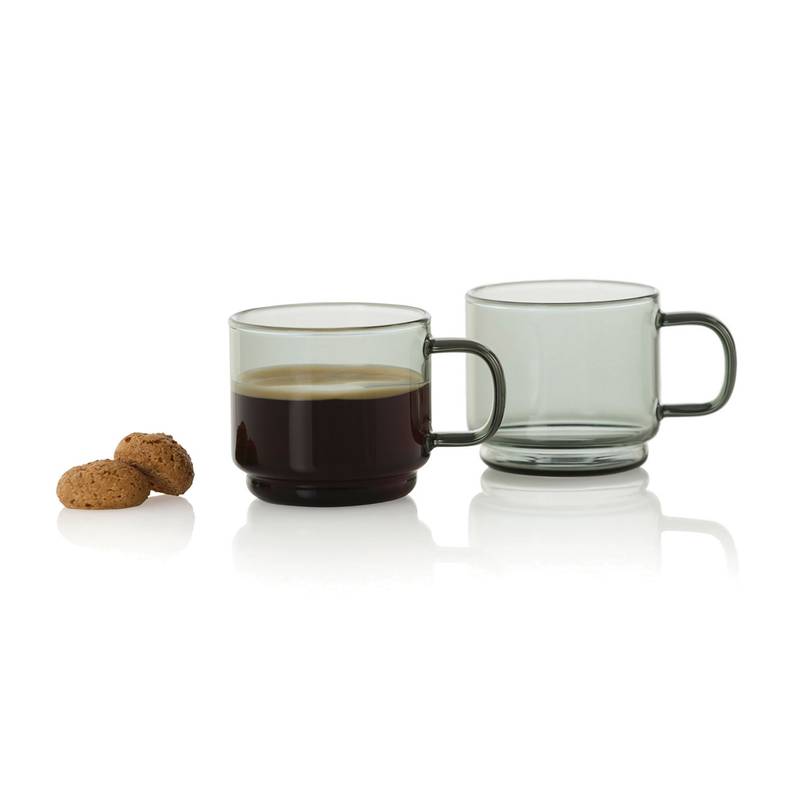 AdHoc Impact šálky na espresso 70 ml, sada 2 ks, transparentná AdHoc Impact šálky na espresso 70 ml, sada 2 ks, transparentná