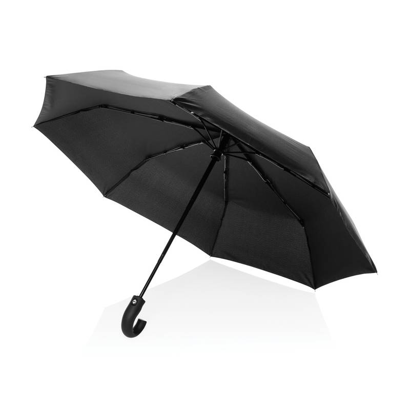 KENTO URBAN 21" AWARE™ 190T RPET dáždnik s auto otv./zatv., čierna KENTO URBAN 21" AWARE™ 190T RPET dáždnik s auto otv./zatv., čierna