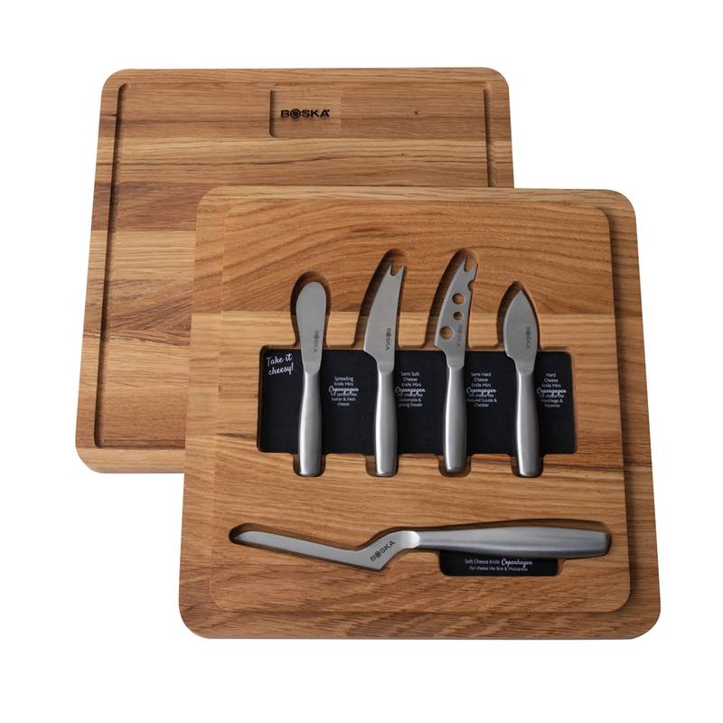 BOSKA Ultimate Cheese Set Small Copenhagen – súprava na syry, hnedá - sivá Steel BOSKA Ultimate Cheese Set Small Copenhagen – súprava na syry, hnedá - sivá Steel