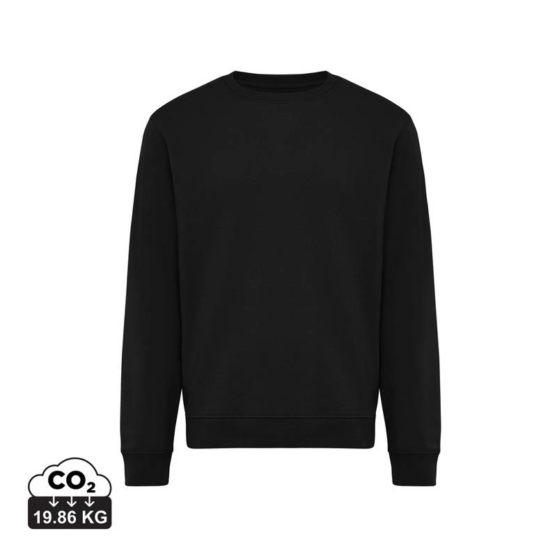 IQONIQ Toria Unisex mikina s okrúhl. výstrihom z rec. bavlny, čierna IQONIQ Toria Unisex mikina s okrúhl. výstrihom z rec. bavlny, čierna