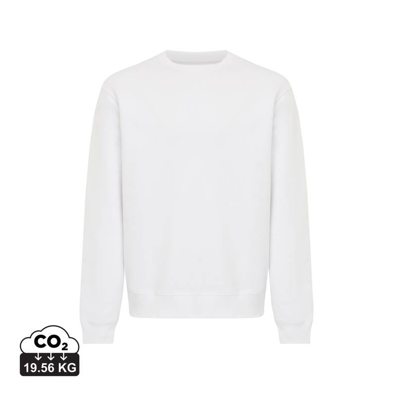 IQONIQ Toria Unisex mikina s okrúhl. výstrihom z rec. bavlny, biela Recycled IQONIQ Toria Unisex mikina s okrúhl. výstrihom z rec. bavlny, biela Recycled