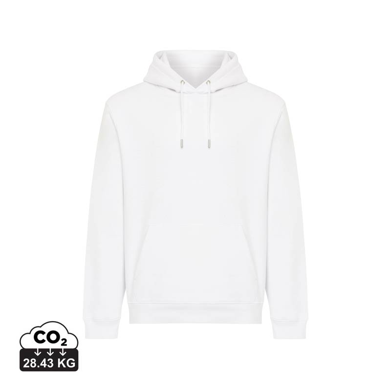 IQONIQ Joshua Unisex mikina s kapucí z rec. bavlny, bílá Recycled IQONIQ Joshua Unisex mikina s kapucí z rec. bavlny, bílá Recycled