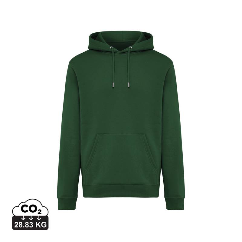 IQONIQ Joshua Unisex mikina s kapucňou z rec. bavlny, zelená Forest IQONIQ Joshua Unisex mikina s kapucňou z rec. bavlny, zelená Forest
