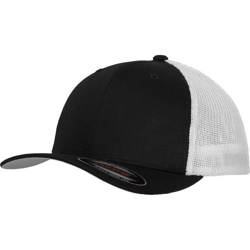 Flexfit | 6511, Sieťovaná šiltovka Flexfit Trucker, čierna - biela, onesize Flexfit | 6511, Sieťovaná šiltovka Flexfit Trucker, čierna - biela, onesize