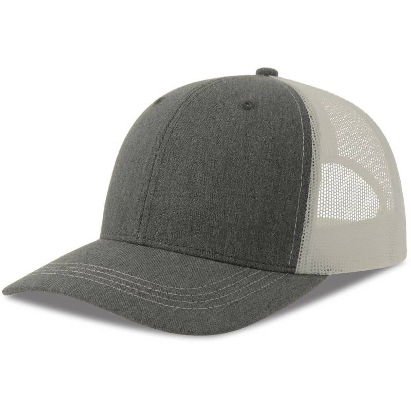 Atlantis | Sonic-S, 6 panelová Trucker kšiltovka, šedá Melange - bílá, onesize Atlantis | Sonic-S, 6 panelová Trucker kšiltovka, šedá Melange - bílá, onesize
