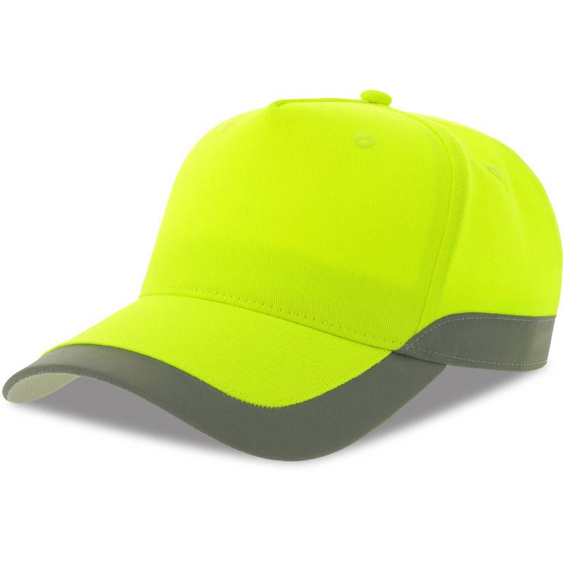 Atlantis | Helpy-S, 5 panelová bezpečnostná šiltovka, žltá Fluo, onesize Atlantis | Helpy-S, 5 panelová bezpečnostná šiltovka, žltá Fluo, onesize