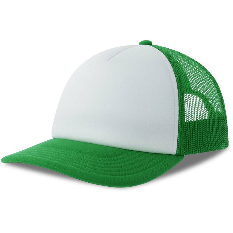 Atlantis | Kid Rapper-S, 5 panelová Trucker šiltovka, biela - zelená, onesize Atlantis | Kid Rapper-S, 5 panelová Trucker šiltovka, biela - zelená, onesize