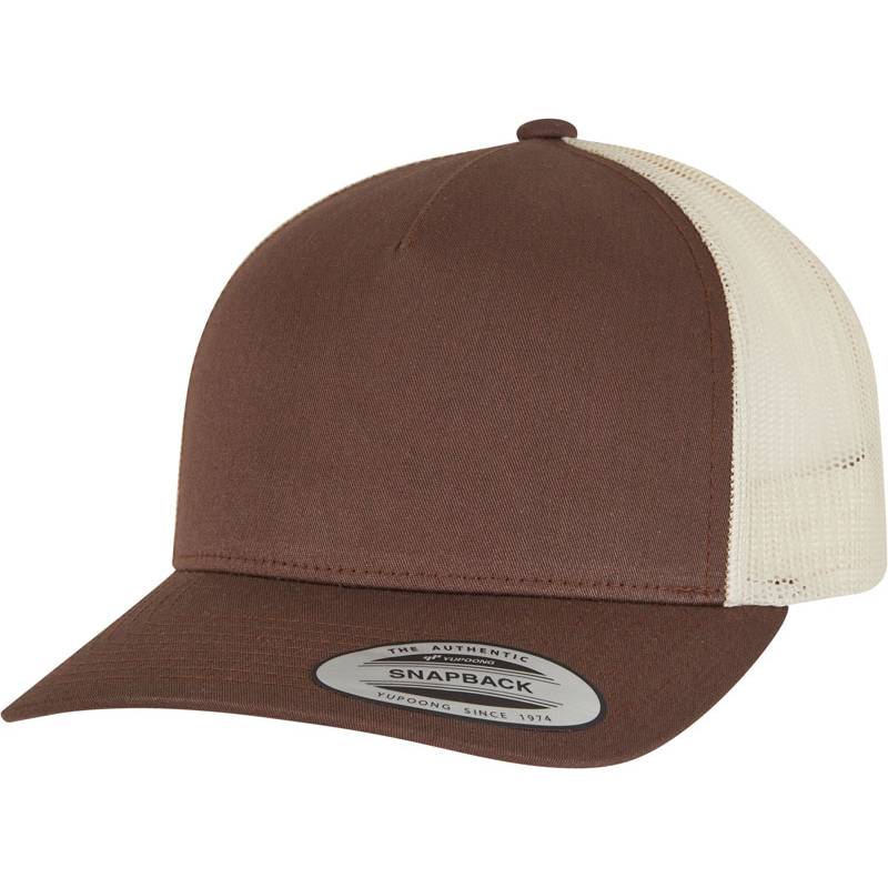 Flexfit | 6506, 5 panelová Retro Trucker šiltovka, hnedá Mustang - hnedá Beige, onesize Flexfit | 6506, 5 panelová Retro Trucker šiltovka, hnedá Mustang - hnedá Beige, onesize