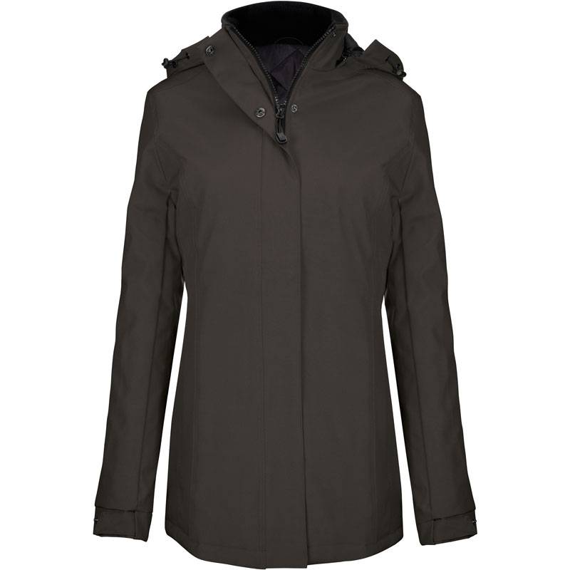 Kariban | K6108, Dámska parka, sivá Dark, 3XL Kariban | K6108, Dámska parka, sivá Dark, 3XL
