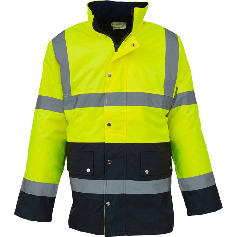 Yoko | HVP302, Hi-Vis Parka, žltá Hi Vis - modrá Navy, 3XL Yoko | HVP302, Hi-Vis Parka, žltá Hi Vis - modrá Navy, 3XL