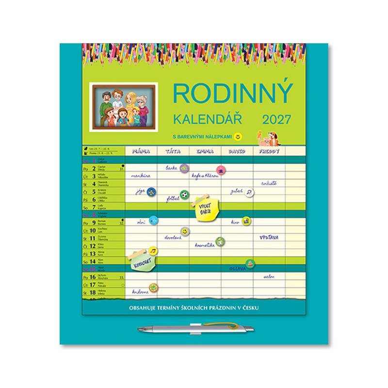 Kalendář 2027 nástěnný: RODINNÝ KALENDÁŘ Kalendář 2027 nástěnný: RODINNÝ KALENDÁŘ