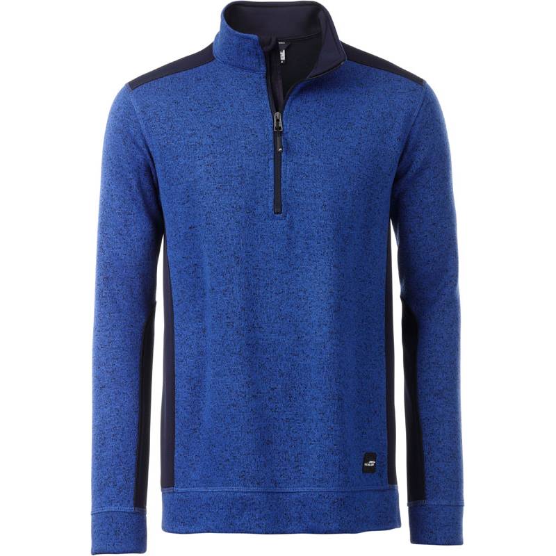 James&Nicholson | JN864, Pánská prac.flís.bunda, 1/2 zip-Strong, modrá Royal Mel.-modrá Navy, M James&Nicholson | JN864, Pánská prac.flís.bunda, 1/2 zip-Strong, modrá Royal Mel.-modrá Navy, M