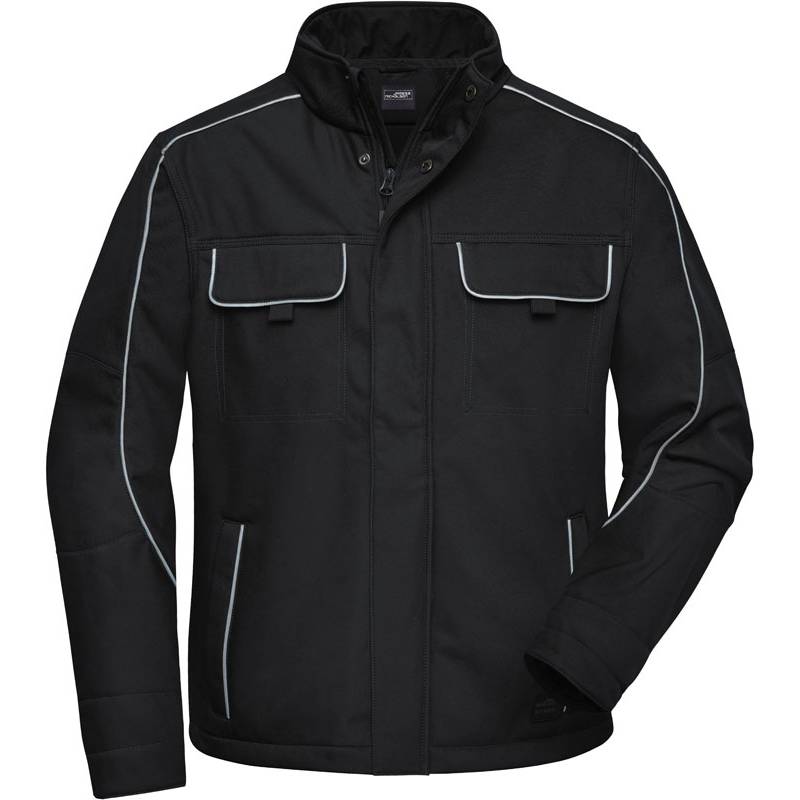 James&Nicholson | JN884, Prac.softshell bunda-Solid, černá, XS James&Nicholson | JN884, Prac.softshell bunda-Solid, černá, XS