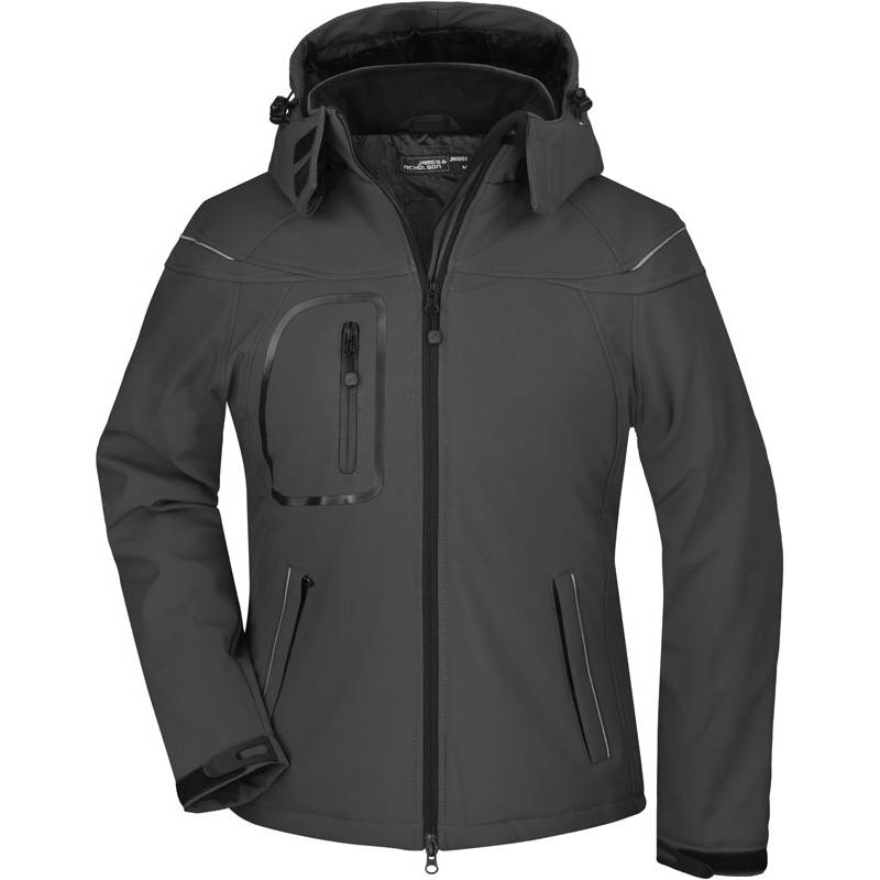 James&Nicholson | JN1001, Dámská 3-vrstvá softshell bunda, černá, S James&Nicholson | JN1001, Dámská 3-vrstvá softshell bunda, černá, S