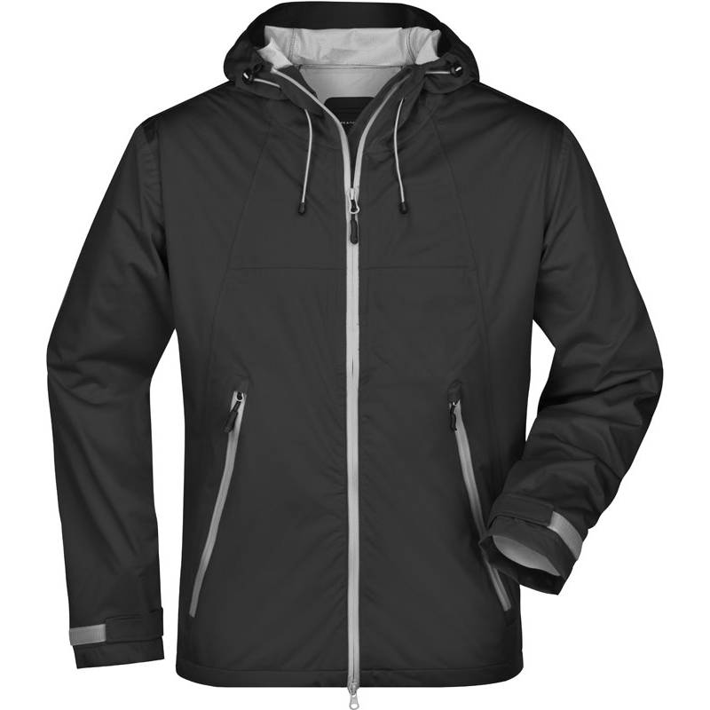 James&Nicholson | JN1098, Pánská 3-vrstvá softshell bunda, černá-šedá silver, M James&Nicholson | JN1098, Pánská 3-vrstvá softshell bunda, černá-šedá silver, M