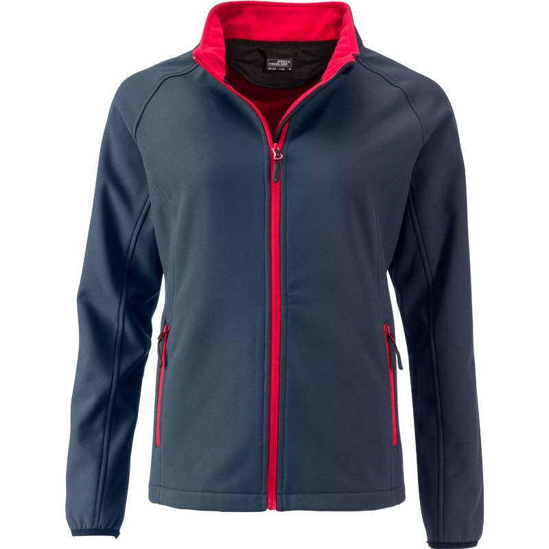 James&Nicholson | JN1129, Dámská 2-vrstvá softshell bunda, šedá iron-červená, XL James&Nicholson | JN1129, Dámská 2-vrstvá softshell bunda, šedá iron-červená, XL