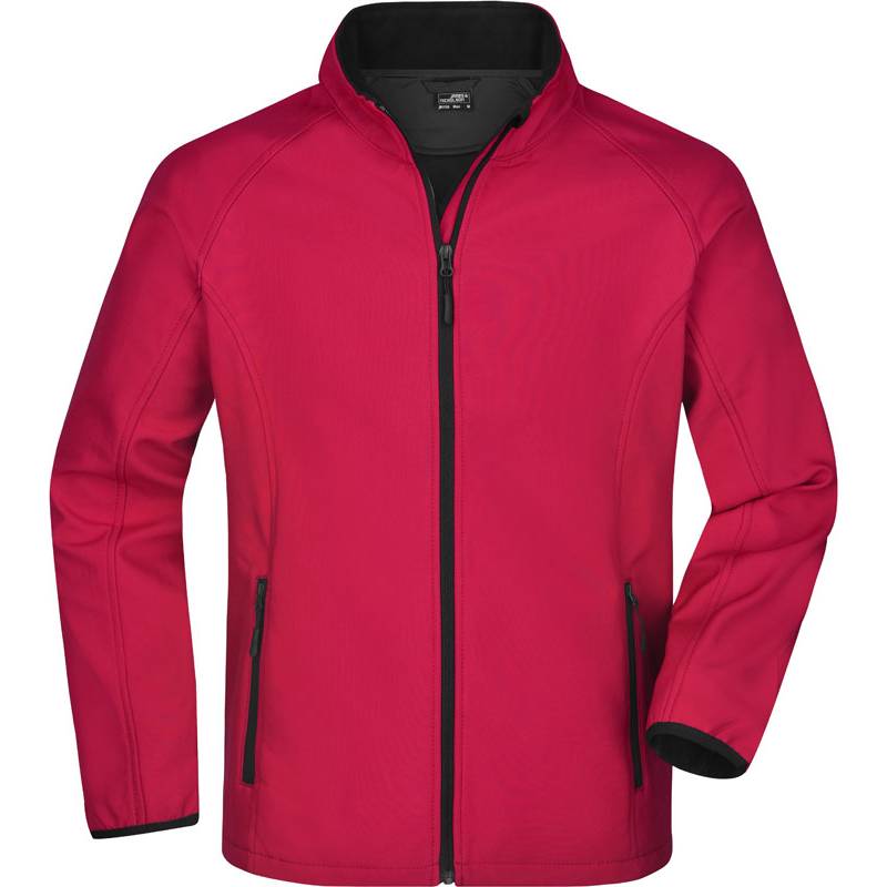 James&Nicholson | JN1130, Pánská 2-vrstvá softshell bunda, červená-černá, XL James&Nicholson | JN1130, Pánská 2-vrstvá softshell bunda, červená-černá, XL