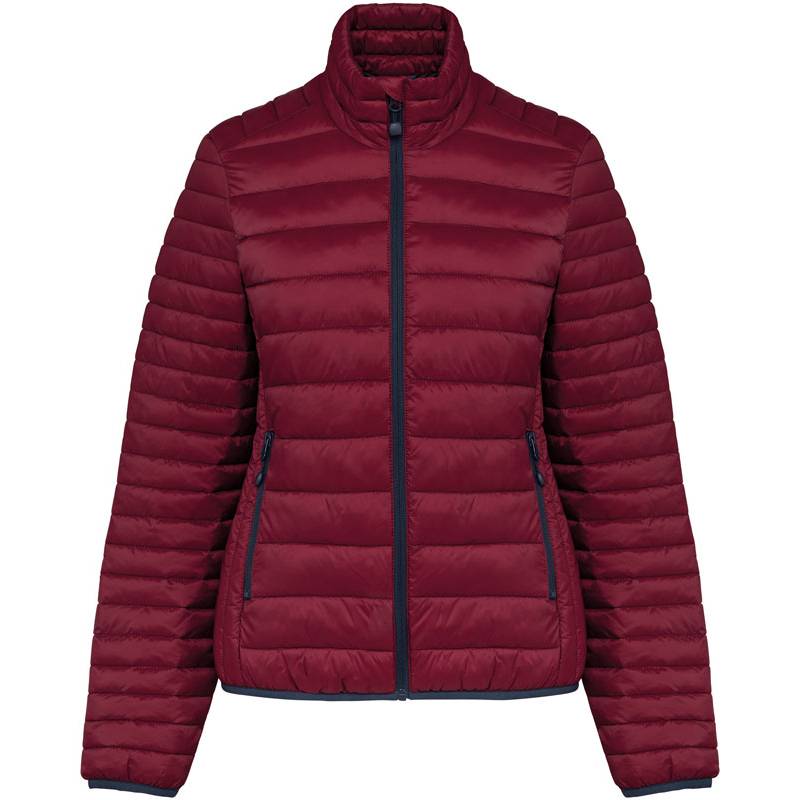 Kariban|K6121, Ľahká dámska prešív. bunda, červená Wine, XL Kariban|K6121, Ľahká dámska prešív. bunda, červená Wine, XL