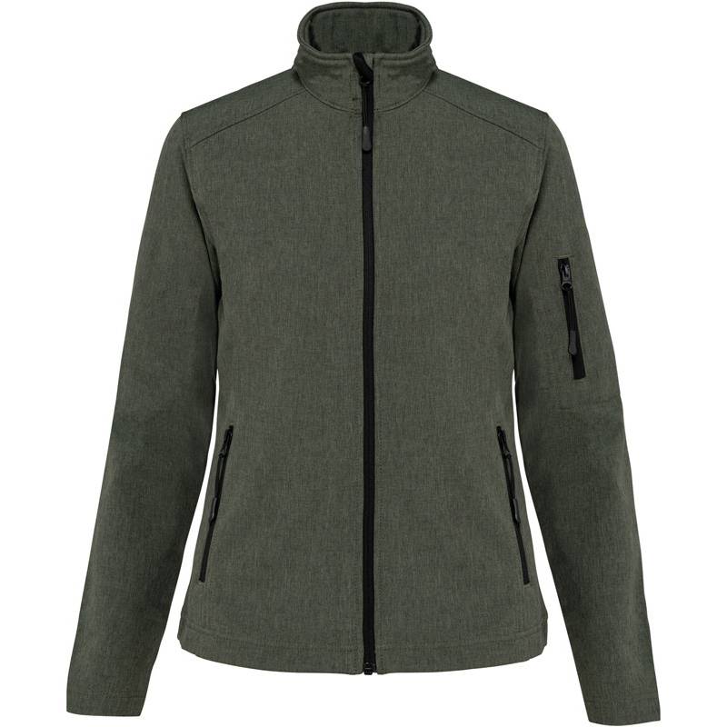Kariban | K400, Dámská 3-vrstvá softshell bunda, zelená Marl, XL Kariban | K400, Dámská 3-vrstvá softshell bunda, zelená Marl, XL