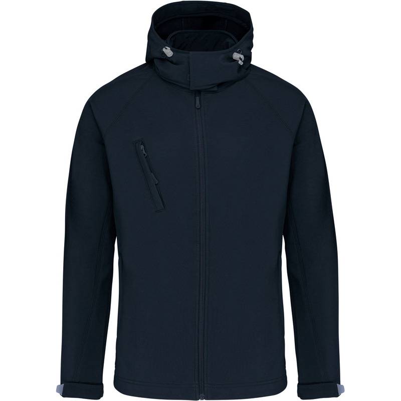 Kariban | K413, Pánská 3-vrstvá softshell bunda s kapucí, modrá Navy, L Kariban | K413, Pánská 3-vrstvá softshell bunda s kapucí, modrá Navy, L