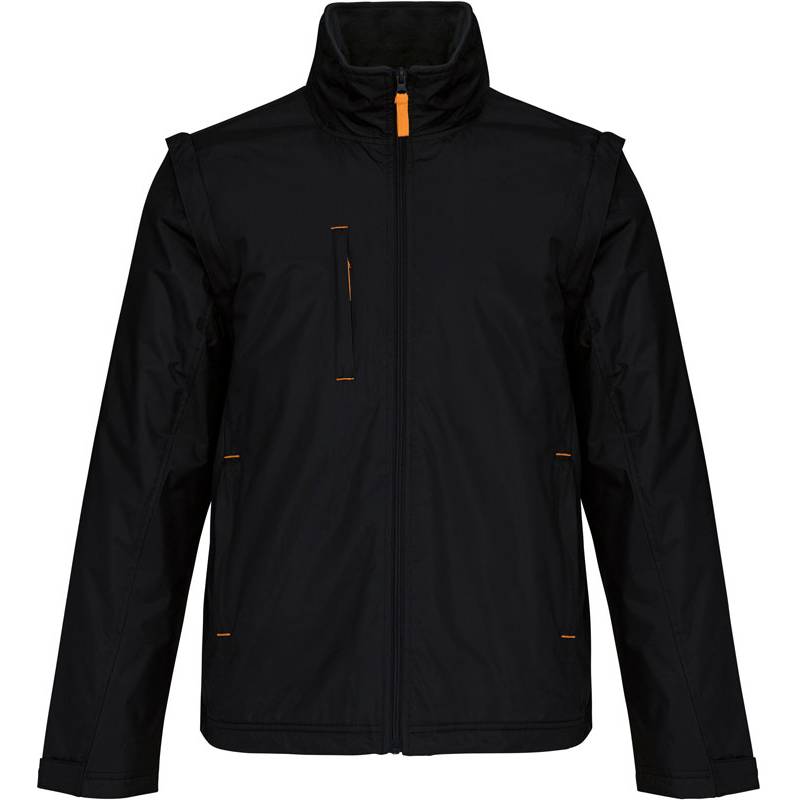 Kariban|K639, 2-v-1 bunda s odním. rukávmi, čierna-oranžová-čierna, 3XL Kariban|K639, 2-v-1 bunda s odním. rukávmi, čierna-oranžová-čierna, 3XL