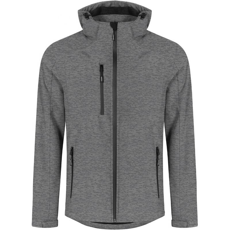 Promodoro | 7850, Pánská 3-vrstvá softshell bunda, šedá Heather, XL Promodoro | 7850, Pánská 3-vrstvá softshell bunda, šedá Heather, XL