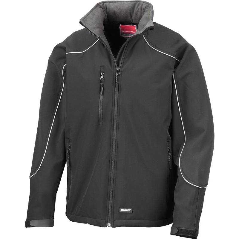Result | R118X, 3-vrstvá softshell bunda"IceFell" s kapucí, černá All, XS Result | R118X, 3-vrstvá softshell bunda"IceFell" s kapucí, černá All, XS