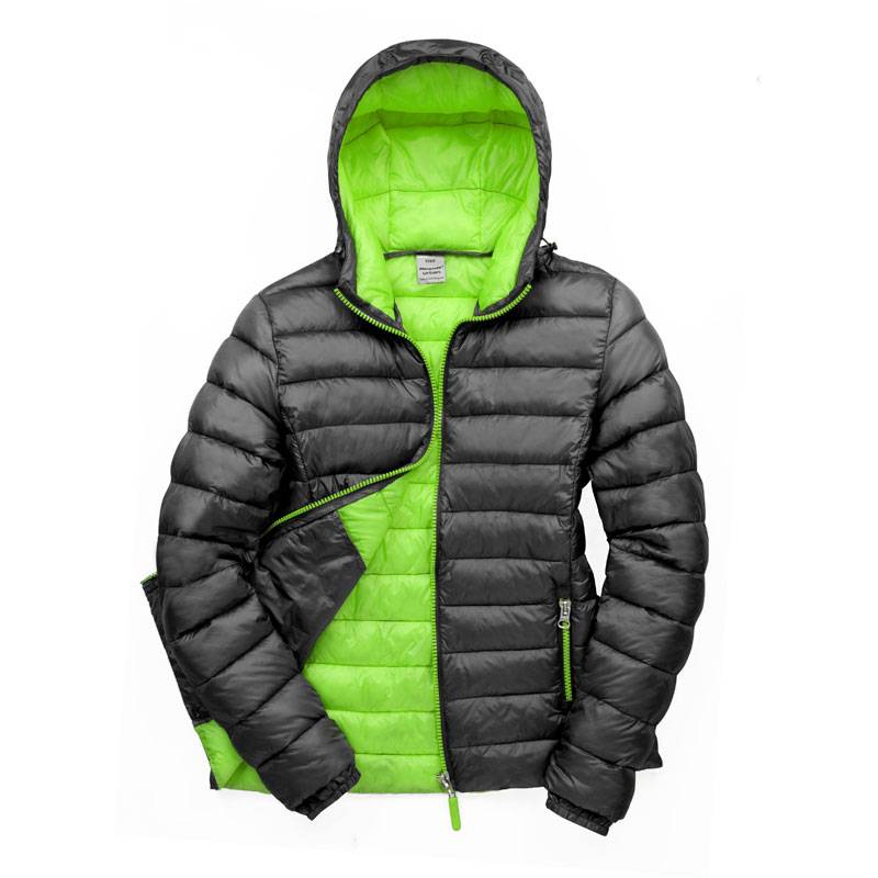 Result Urban | R194F, Dámská prošívaná bunda"SnowBird", černá-zelená Lime, XXL Result Urban | R194F, Dámská prošívaná bunda"SnowBird", černá-zelená Lime, XXL