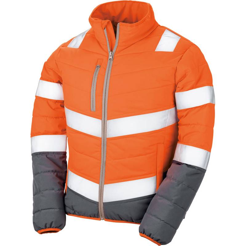 Result | R325F, Dámská bezpeč.bunda, oranžová Fluo-šedá, S Result | R325F, Dámská bezpeč.bunda, oranžová Fluo-šedá, S