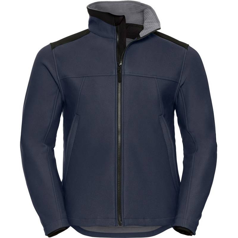 Russell | 018M, Prac.3-vrstvá softshell bunda, modrá French Navy, S Russell | 018M, Prac.3-vrstvá softshell bunda, modrá French Navy, S