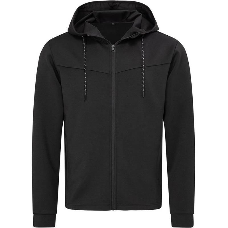 Stedman | Scuba Jacket Men, Pánská Scuba bunda s kapucí, černá Opal, XL Stedman | Scuba Jacket Men, Pánská Scuba bunda s kapucí, černá Opal, XL