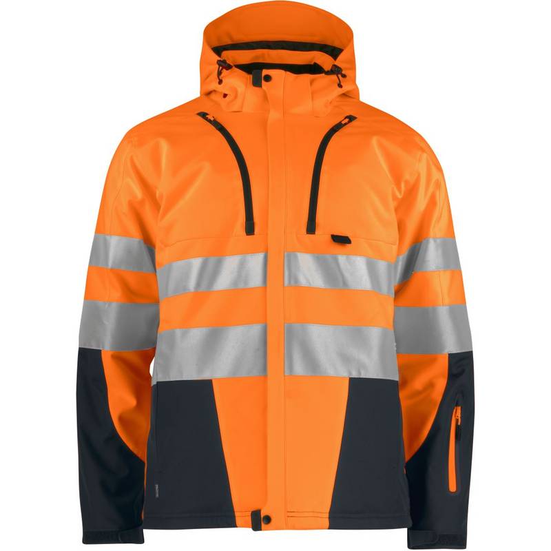 ProJob | 6420 Padded Softshell, 3-vrstvá bezpeč.softshell bunda, oranžová Hi Vis-černá, XS ProJob | 6420 Padded Softshell, 3-vrstvá bezpeč.softshell bunda, oranžová Hi Vis-černá, XS