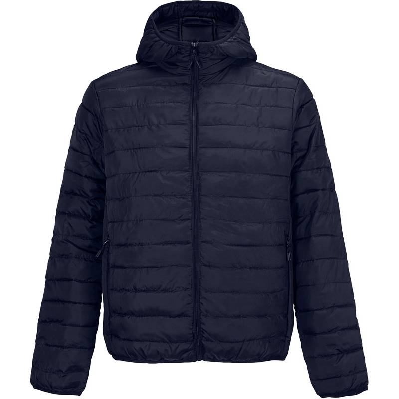 SOL'S | Stream Jacket Men, Lehká pánská prošívaná bunda s kapucí, modrá French Navy, S SOL'S | Stream Jacket Men, Lehká pánská prošívaná bunda s kapucí, modrá French Navy, S