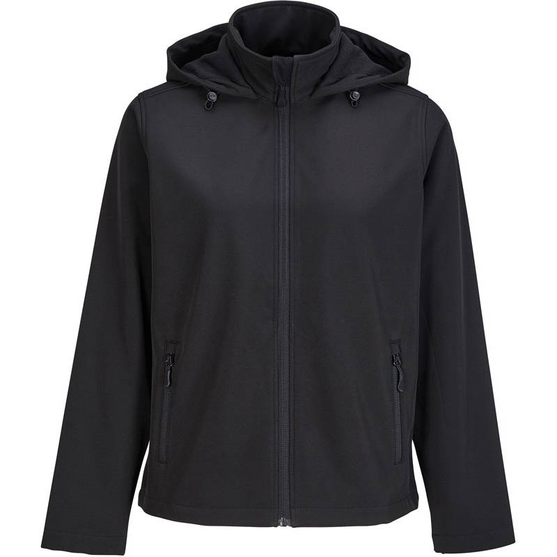 SOL'S | Race Hooded Women, Dámská 2-vrstvá softshell bunda s kapucí, černá, S SOL'S | Race Hooded Women, Dámská 2-vrstvá softshell bunda s kapucí, černá, S